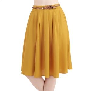 Modcloth Breathtaking Lilies Midi Skirt